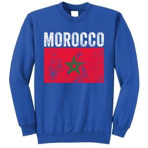 Morocco Flag Moroccan Soccer Supporter Cool Gift Tall Sweatshirt