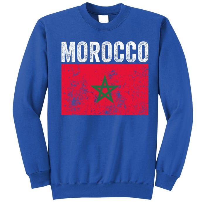 Morocco Flag Moroccan Soccer Supporter Cool Gift Tall Sweatshirt