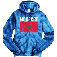 Morocco Flag Moroccan Soccer Supporter Cool Gift Tie Dye Hoodie