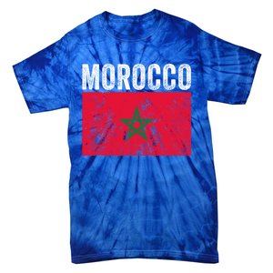 Morocco Flag Moroccan Soccer Supporter Cool Gift Tie-Dye T-Shirt