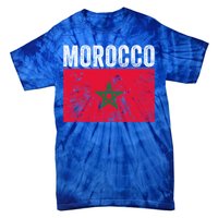 Morocco Flag Moroccan Soccer Supporter Cool Gift Tie-Dye T-Shirt