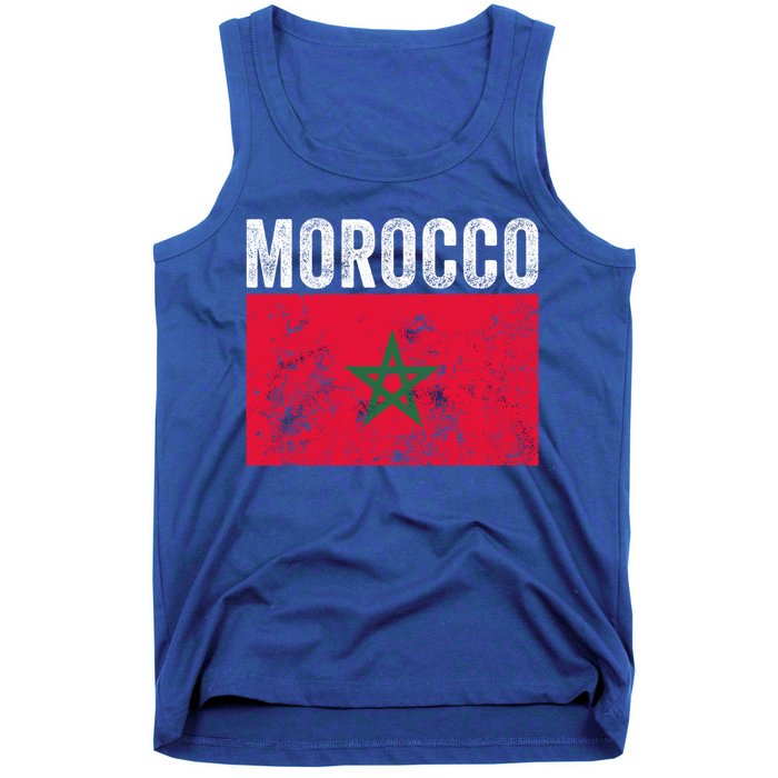 Morocco Flag Moroccan Soccer Supporter Cool Gift Tank Top