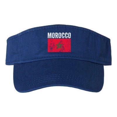 Morocco Flag Moroccan Soccer Supporter Cool Gift Valucap Bio-Washed Visor