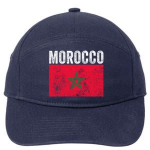 Morocco Flag Moroccan Soccer Supporter Cool Gift 7-Panel Snapback Hat