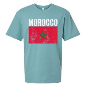 Morocco Flag Moroccan Soccer Supporter Cool Gift Sueded Cloud Jersey T-Shirt