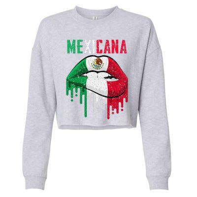 Mexican Flag Mexicana Pride Cropped Pullover Crew