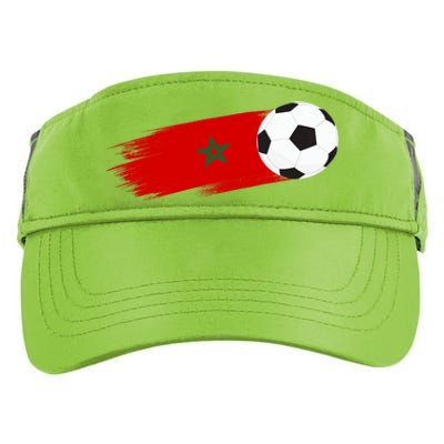 Morocco Flag Moroccan Soccer Supporter Funny Gift Adult Drive Performance Visor