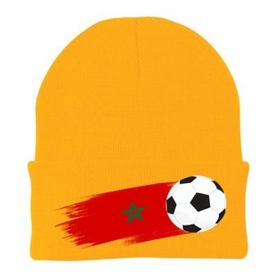 Morocco Flag Moroccan Soccer Supporter Funny Gift Knit Cap Winter Beanie