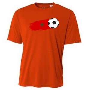 Morocco Flag Moroccan Soccer Supporter Funny Gift Cooling Performance Crew T-Shirt