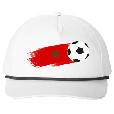 Morocco Flag Moroccan Soccer Supporter Funny Gift Snapback Five-Panel Rope Hat