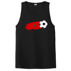 Morocco Flag Moroccan Soccer Supporter Funny Gift PosiCharge Competitor Tank