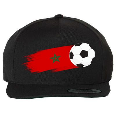 Morocco Flag Moroccan Soccer Supporter Funny Gift Wool Snapback Cap