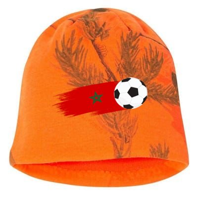 Morocco Flag Moroccan Soccer Supporter Funny Gift Kati - Camo Knit Beanie