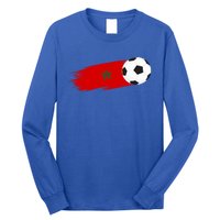 Morocco Flag Moroccan Soccer Supporter Funny Gift Long Sleeve Shirt