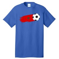 Morocco Flag Moroccan Soccer Supporter Funny Gift Tall T-Shirt