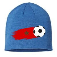 Morocco Flag Moroccan Soccer Supporter Funny Gift Sustainable Beanie