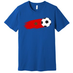 Morocco Flag Moroccan Soccer Supporter Funny Gift Premium T-Shirt