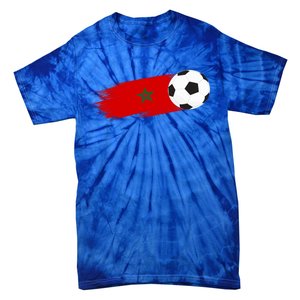 Morocco Flag Moroccan Soccer Supporter Funny Gift Tie-Dye T-Shirt