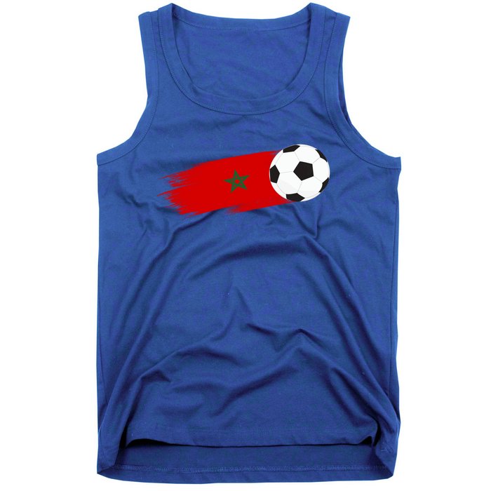 Morocco Flag Moroccan Soccer Supporter Funny Gift Tank Top