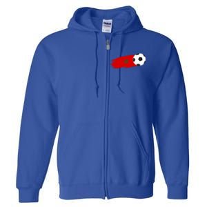 Morocco Flag Moroccan Soccer Supporter Funny Gift Full Zip Hoodie