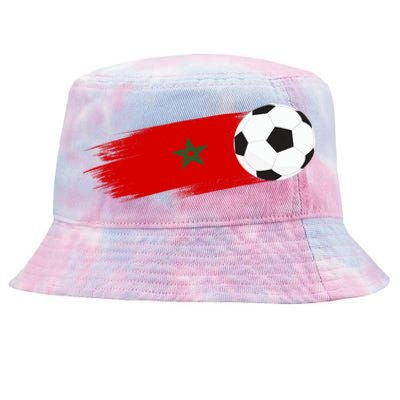 Morocco Flag Moroccan Soccer Supporter Funny Gift Tie-Dyed Bucket Hat