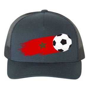 Morocco Flag Moroccan Soccer Supporter Funny Gift Yupoong Adult 5-Panel Trucker Hat