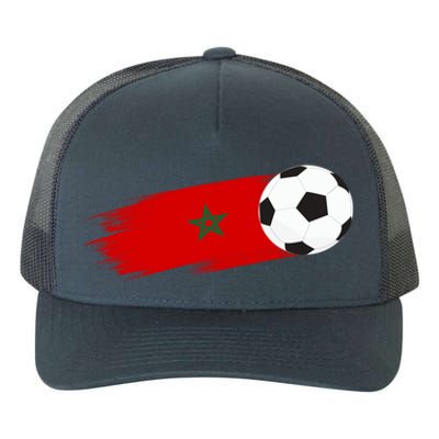 Morocco Flag Moroccan Soccer Supporter Funny Gift Yupoong Adult 5-Panel Trucker Hat