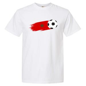 Morocco Flag Moroccan Soccer Supporter Funny Gift Garment-Dyed Heavyweight T-Shirt