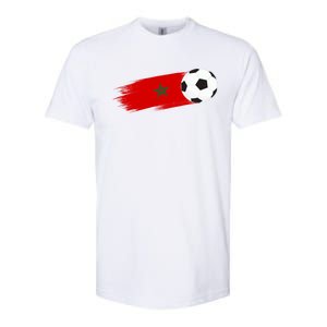 Morocco Flag Moroccan Soccer Supporter Funny Gift Softstyle CVC T-Shirt