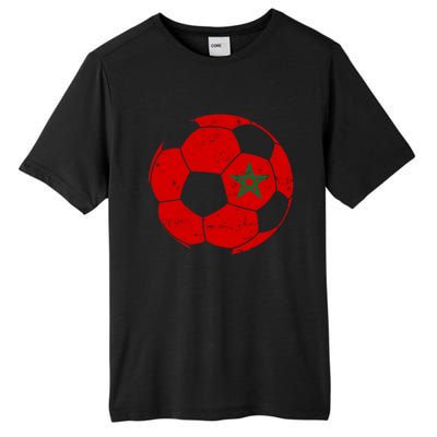 Morocco Flag Moroccan Soccer Supporter Gift Tall Fusion ChromaSoft Performance T-Shirt