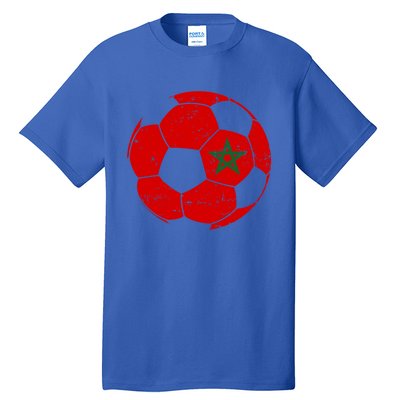 Morocco Flag Moroccan Soccer Supporter Gift Tall T-Shirt