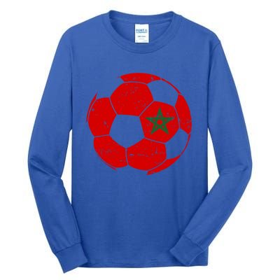 Morocco Flag Moroccan Soccer Supporter Gift Tall Long Sleeve T-Shirt