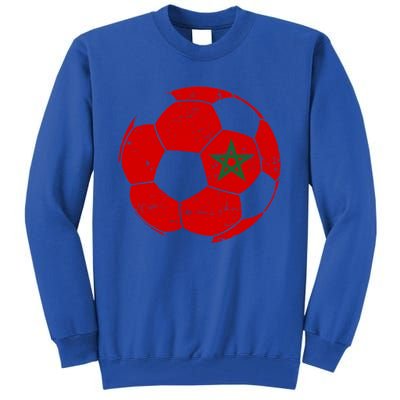 Morocco Flag Moroccan Soccer Supporter Gift Tall Sweatshirt