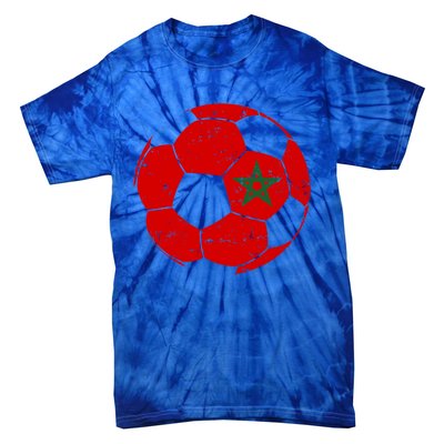 Morocco Flag Moroccan Soccer Supporter Gift Tie-Dye T-Shirt