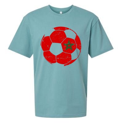 Morocco Flag Moroccan Soccer Supporter Gift Sueded Cloud Jersey T-Shirt