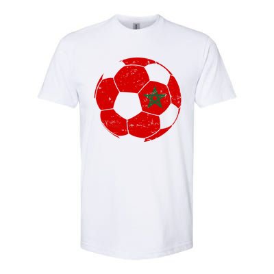 Morocco Flag Moroccan Soccer Supporter Gift Softstyle CVC T-Shirt