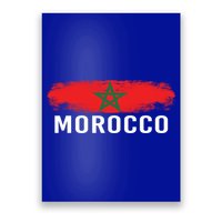 Morocco Flag Moroccan Soccer Supporter Gift Poster