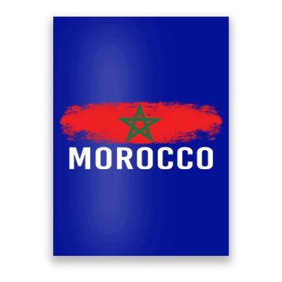 Morocco Flag Moroccan Soccer Supporter Gift Poster