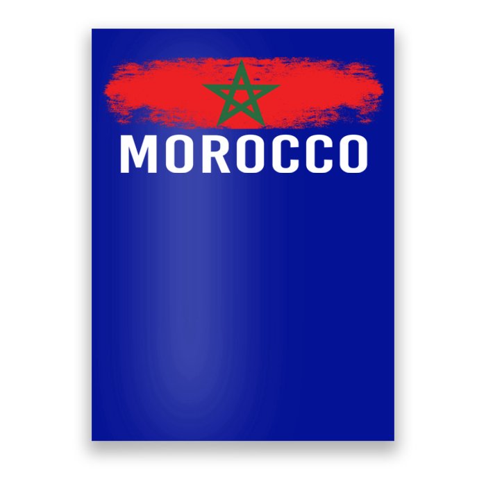 Morocco Flag Moroccan Soccer Supporter Gift Poster