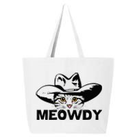 Meowdy Funny Mashup Between Meow And Howdy Cat Meme 25L Jumbo Tote