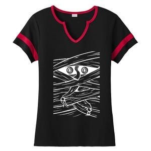 Mummy Face Ladies Halftime Notch Neck Tee