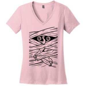 Mummy Face Women's V-Neck T-Shirt