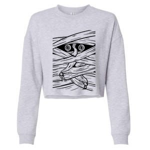 Mummy Face Cropped Pullover Crew