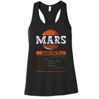 Mars Facts Mars Planet Space Lover Women's Racerback Tank