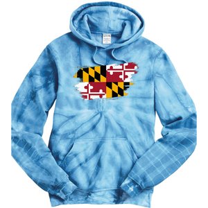 Maryland Flag Marylander Maryland Flag State Pride Tie Dye Hoodie