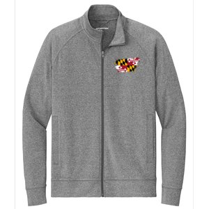 Maryland Flag Marylander Maryland Flag State Pride Stretch Full-Zip Cadet Jacket