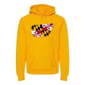 Maryland Flag Marylander Maryland Flag State Pride Premium Hoodie