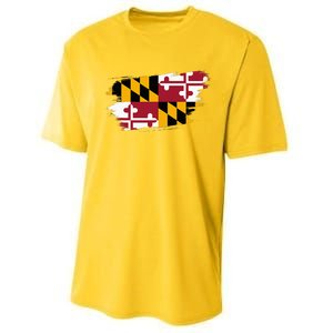 Maryland Flag Marylander Maryland Flag State Pride Performance Sprint T-Shirt