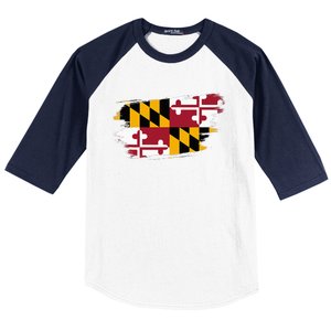 Maryland Flag Marylander Maryland Flag State Pride Baseball Sleeve Shirt