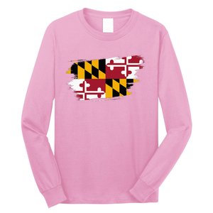 Maryland Flag Marylander Maryland Flag State Pride Long Sleeve Shirt